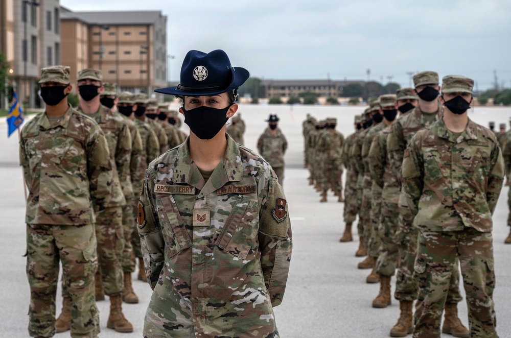 U.S. Air Force Basic Military Training Graduation and Coining Ceremony