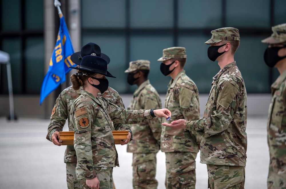 U.S. Air Force Basic Military Training Graduation and Coining Ceremony