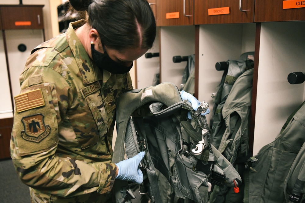 Aircrew Flight Equipment shop provides pilots with life-saving equipment.