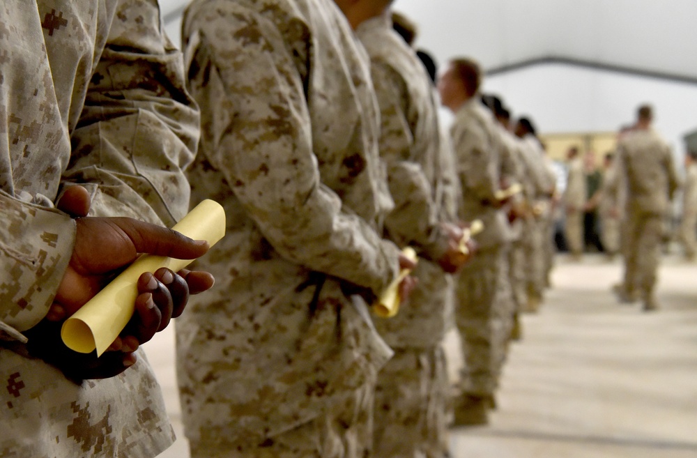 Marines complete Corporals Course while deployed