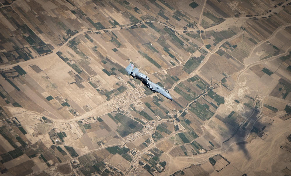 KC-135 refuels A-10s over Afghanistan
