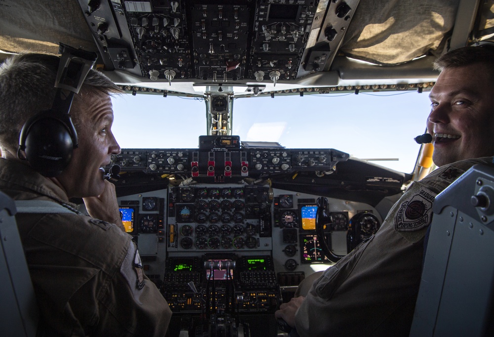 379th AEW Commander flies over USCENTCOM AOR