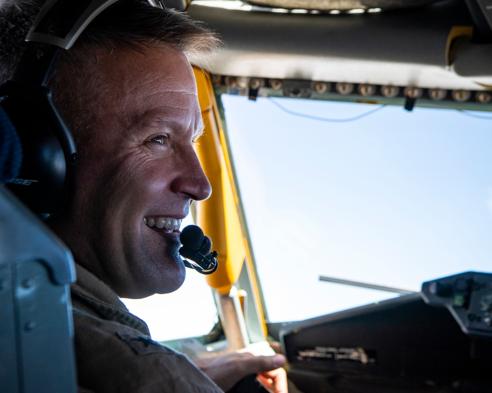 379th AEW Commander flies over USCENTCOM AOR