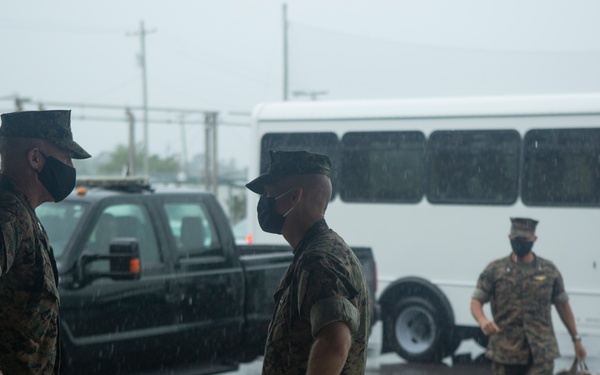 Maj. Gen. Edward Banta visits Camp Lejeune, New River.