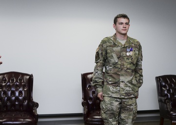 ECG Airman receives Purple Heart