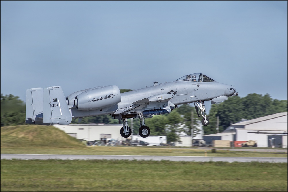 A-10 Thunderbolt II takes off from Selfridge