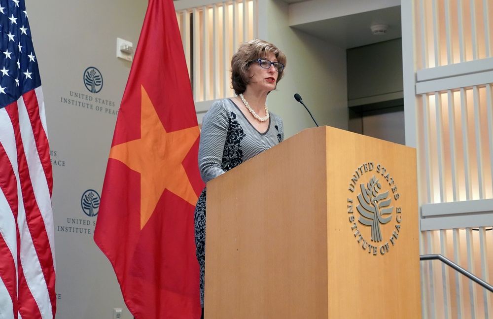 DAAID Bonnie Glick speaks at the United States Institute for Peace