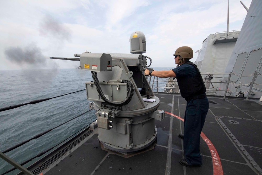 Rafael Peralta Sailor Fires a Mk 38 Gun-Mount