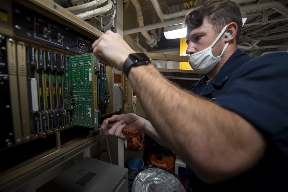 Rafael Peralta Sailors Checks Circuit Cards