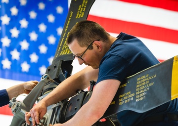 Alaska-based aircrews conduct aircraft maintenance