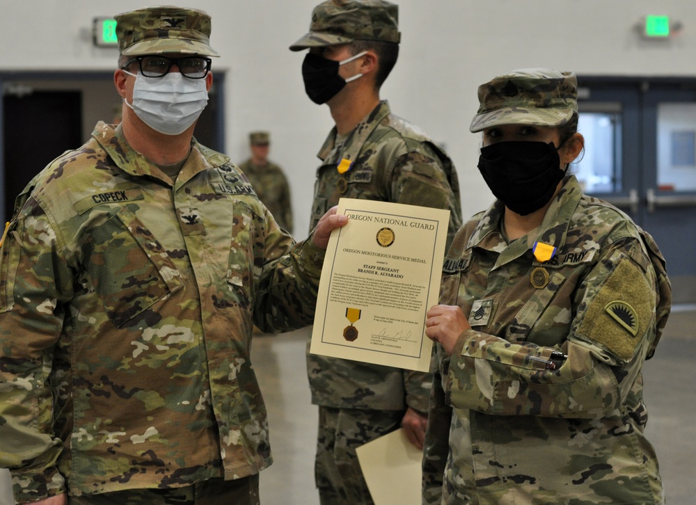 Southern Oregon Army Guard Members receive accolades for COVID response