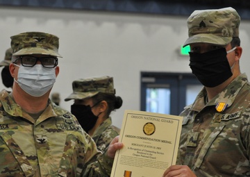 Southern Oregon Army Guard Members receive accolades for COVID response