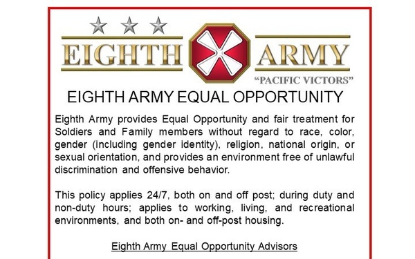 Strength in Diversity – Eighth Army Equal Opportunity is tip of the spear