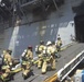 Sailors and federal San Diego firefighters fight fire aboard USS Bonhomme Richard