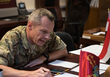 Maj. Gen. Strickland conducts interview with BBC Radio 4
