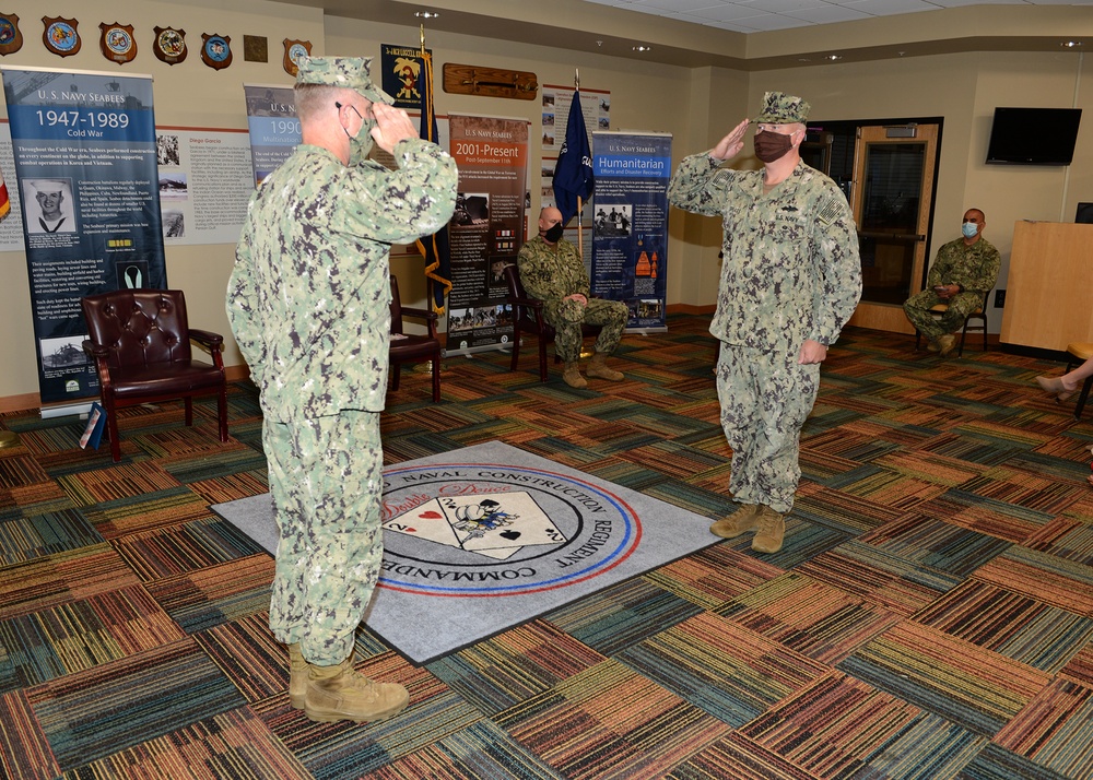 Spears Takes Helm of the TWENTY SECOND Naval Construction Regiment