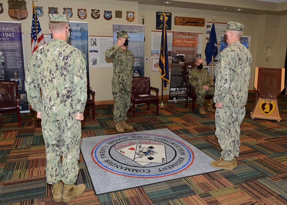 Spears Takes Helm of the TWENTY SECOND Naval Construction Regiment