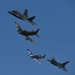 Viper Demo Team performs Heritage Flight with F-22 Raptor Demo Team
