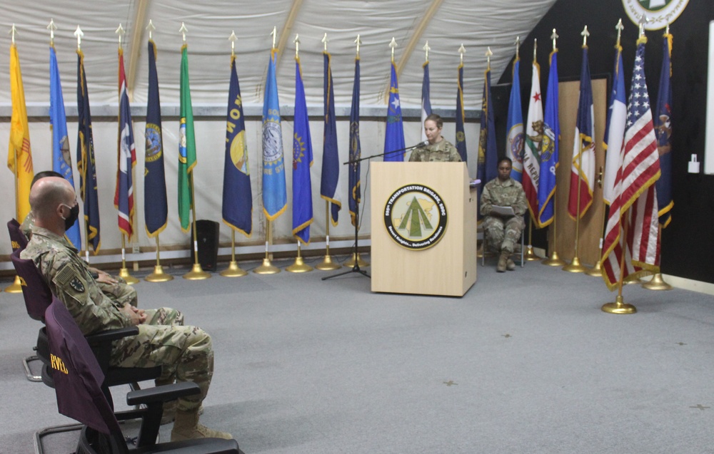 HHD, 595th Trans. BDE Change of Command