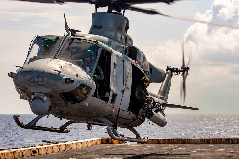 Sailors and Marines take part in flight operations