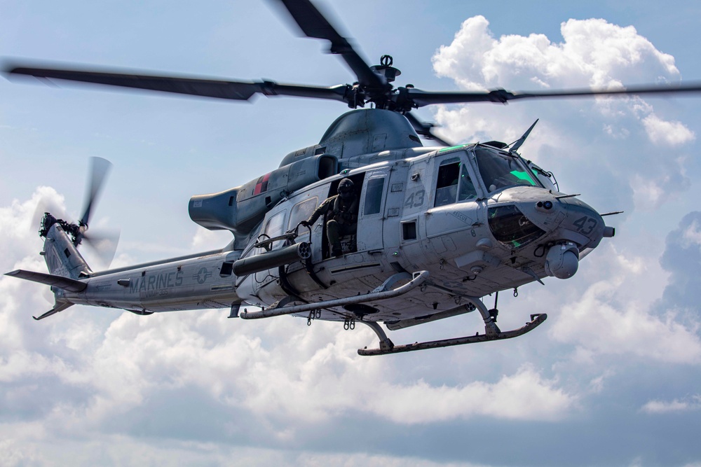 Sailors and Marines take part in flight operations