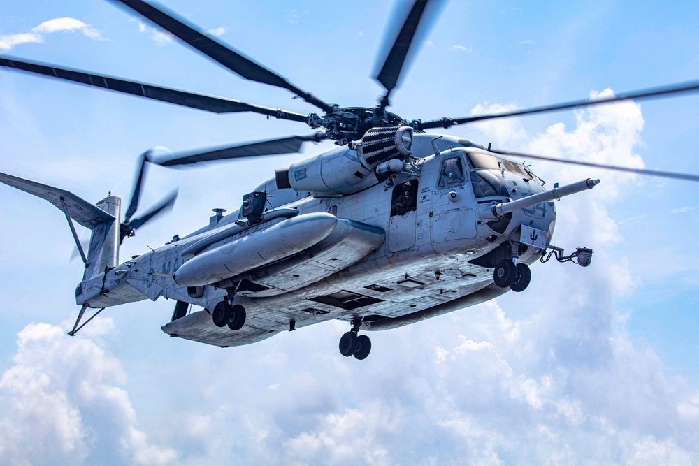 Sailors and Marines take part in flight operations