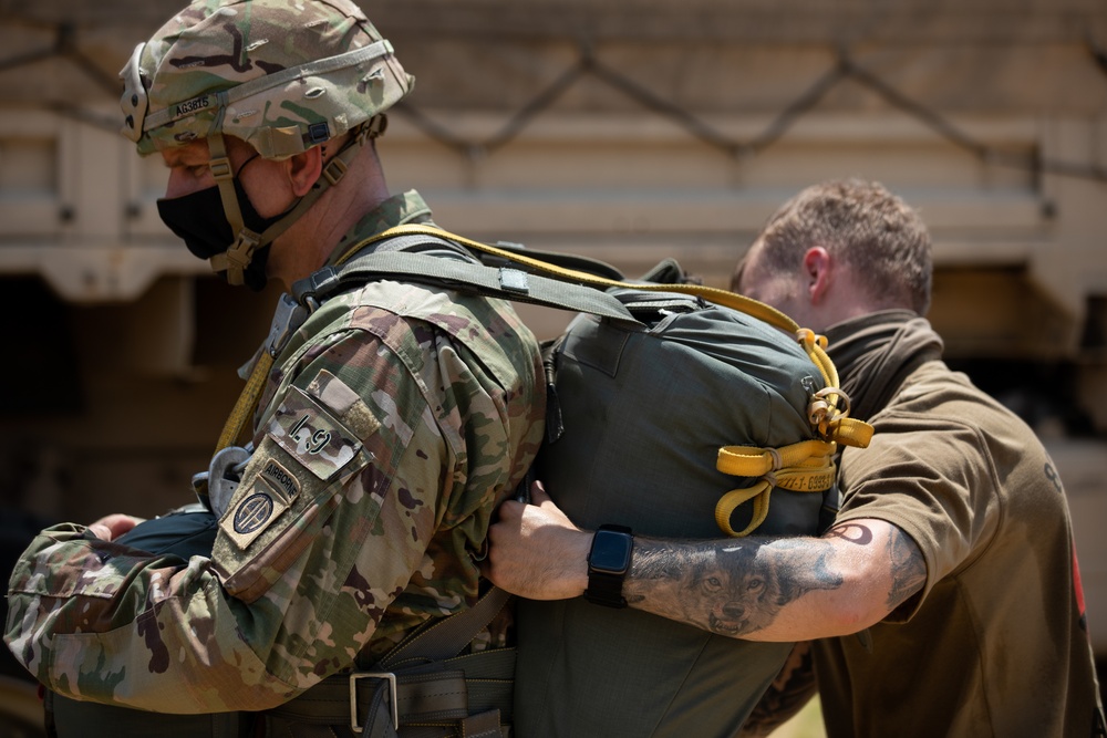 Paratroopers participate in the annual St. Michael's Jump at Ft. Bragg