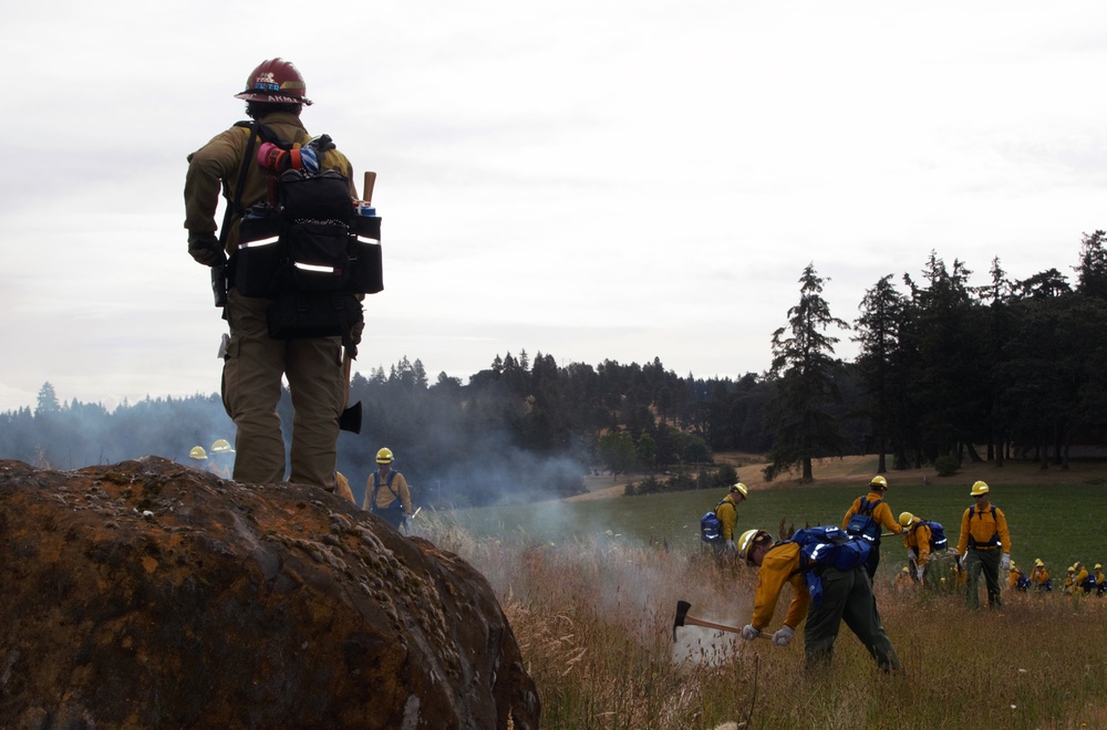 Oregon National Guard wildland firefighter training