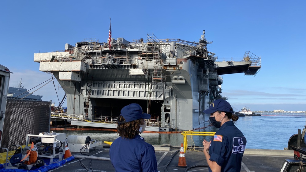 Coast Guard responds to USS Bonhomme Richard fire