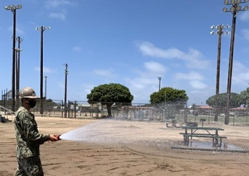 Seabees Conduct Construction on a Recreational Area