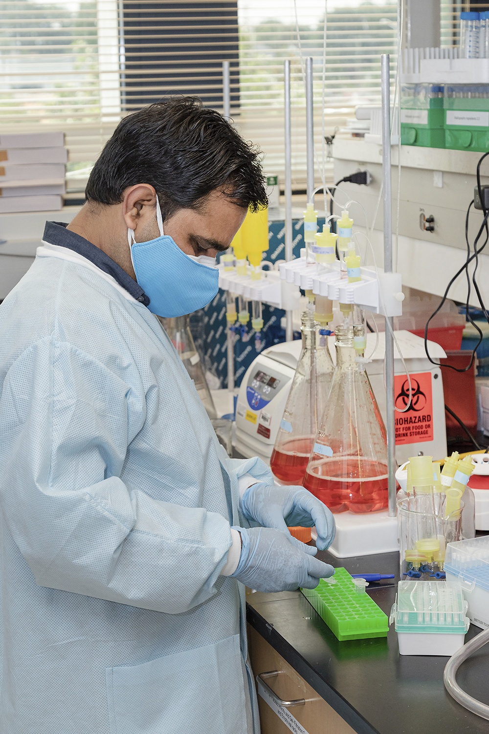 Scientists with the Emerging Infectious Disease branch at the Walter Reed Army Institute of Research conducts studies in order to find a solution for the COVID-19 Coronavirus.