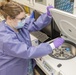A scientists with the Emerging Infectious Disease branch at the Walter Reed Army Institute of Research conducts studies in order to find a solution for the COVID-19 Coronavirus.