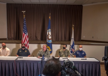 USS Bonhomme Richard (LHD 6) fire leadership hold press conference