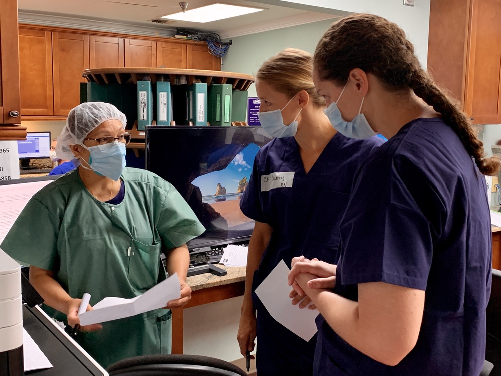 Soldiers support medical staff at United Memorial Medical Center in Houston