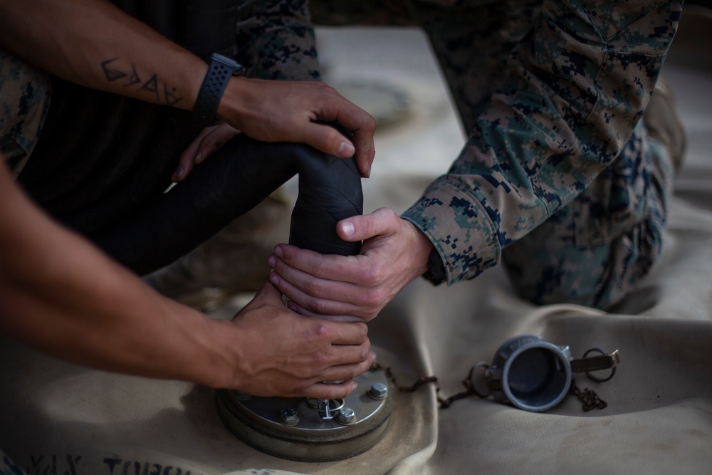 15th MEU Marines set up a FARP