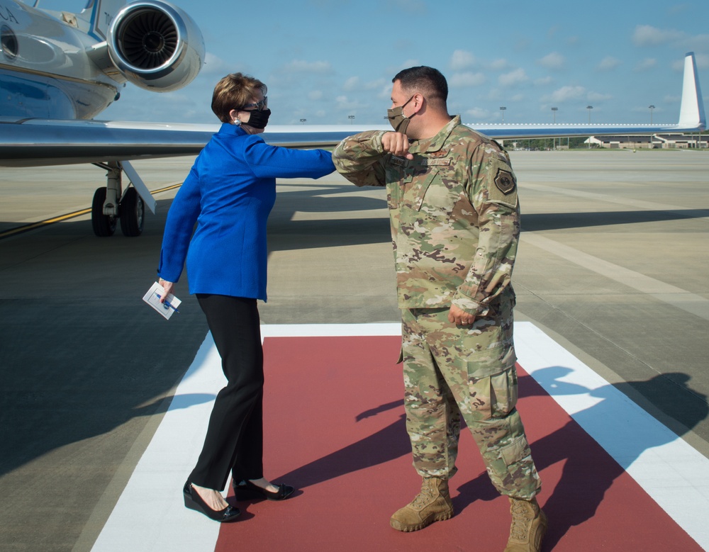 Secretary of the Air Force visits Team Pope