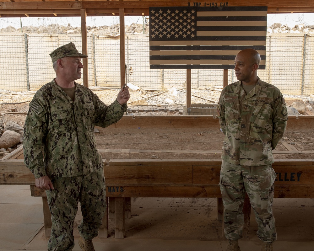 Rear Adm. Scott Gray Tours Chabelley Airfield, Djibouti