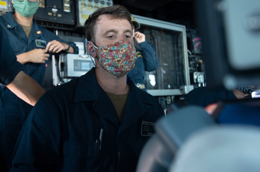 USS Ralph Johnson Conducts Live Fire Exercise