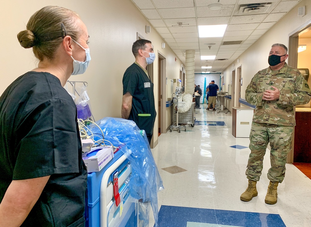 Task Force commander visits Soldiers supporting Houston hospital