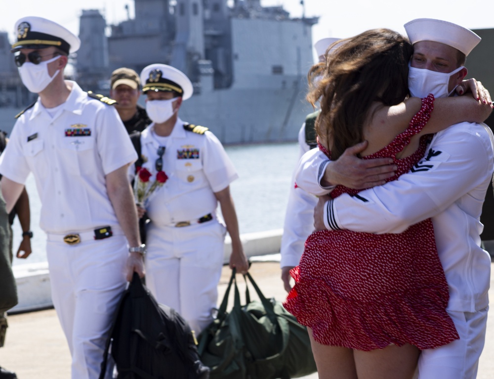 USS Newport News Returns From Deployment