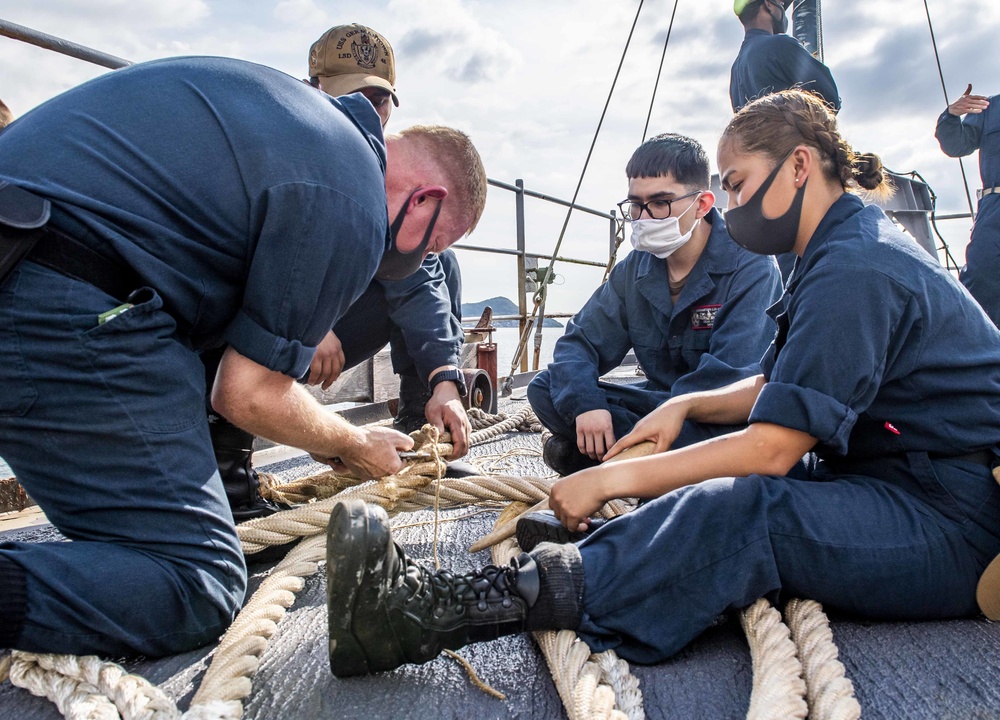 Sailors Aboard USS Germantown (LSD 42) Conduct Daily Operations at Sea