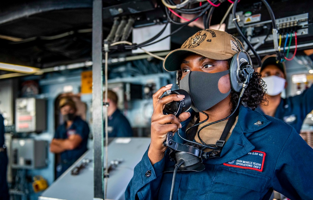 Sailors Aboard USS Germantown (LSD 42) Conduct Daily Operations at Sea