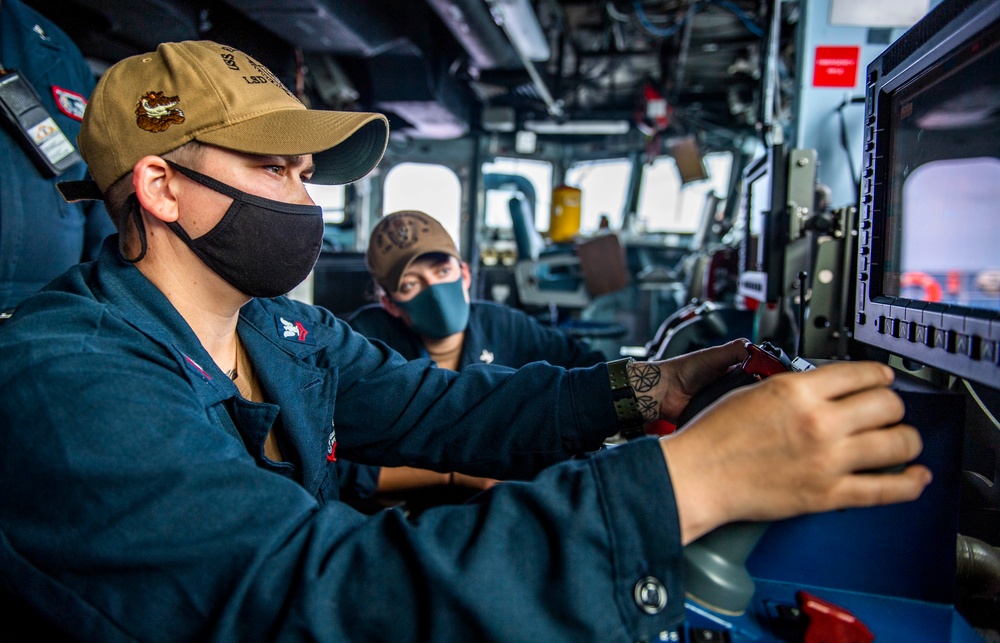 Sailors Aboard USS Germantown (LSD 42) Participate in a 25mm Live-Fire Gunnery Exercise