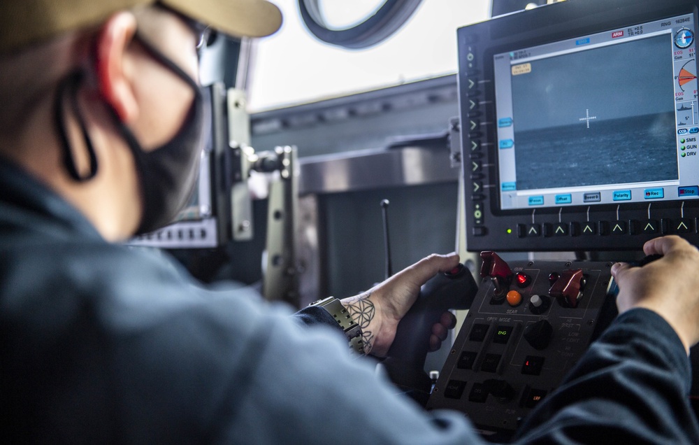 Sailors Aboard USS Germantown (LSD 42) Participate in a 25mm Live-Fire Gunnery Exercise