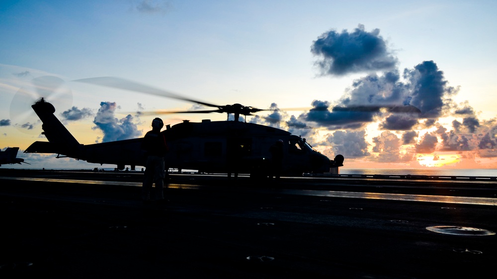 CVW-5 Flight Operations Aboard USS Ronald Reagan