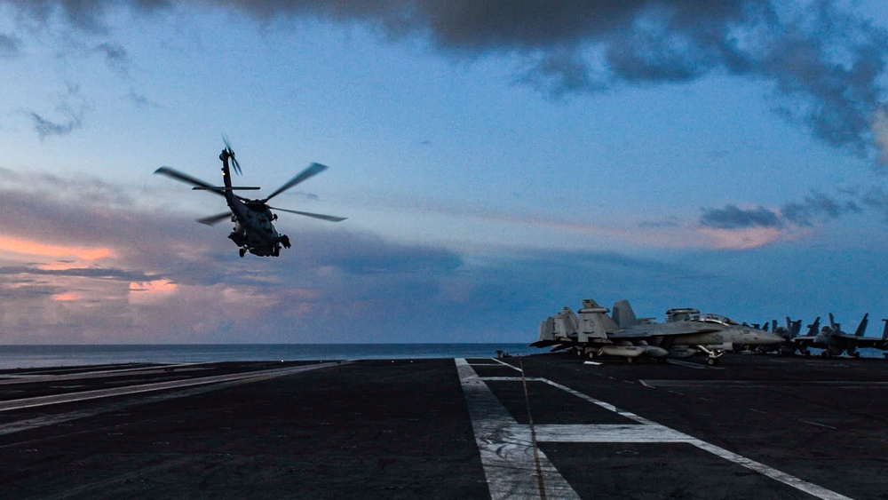 CVW-5 Flight Operations Aboard USS Ronald Reagan