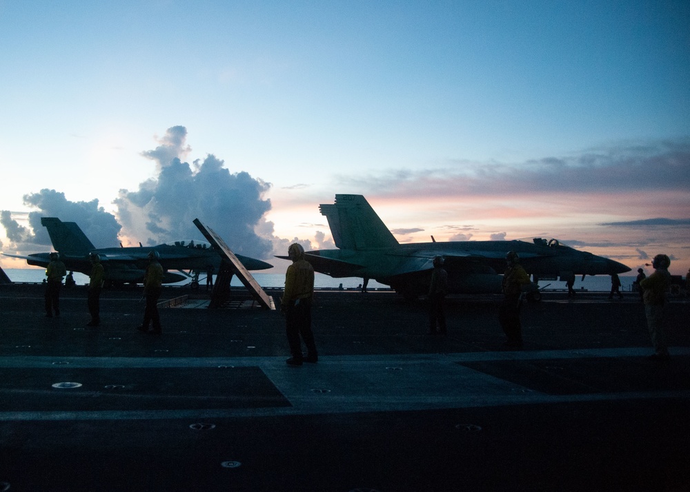 CVW-5 Flight Operations Aboard USS Ronald Reagan