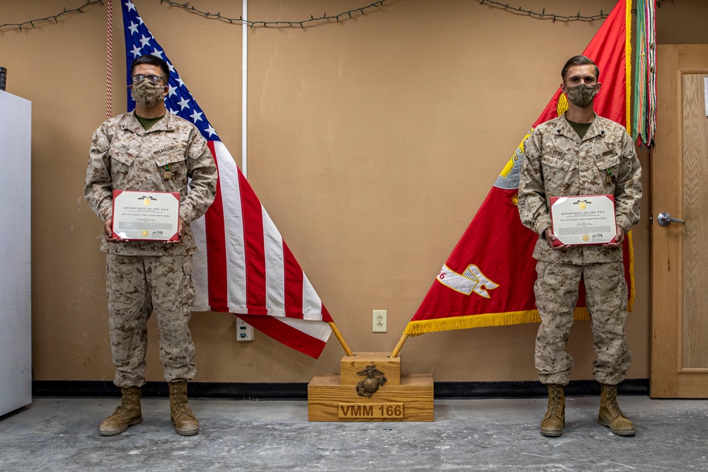SPMAGTF-CR-CC 20.2 VMM-166 Navy Achievement Medals