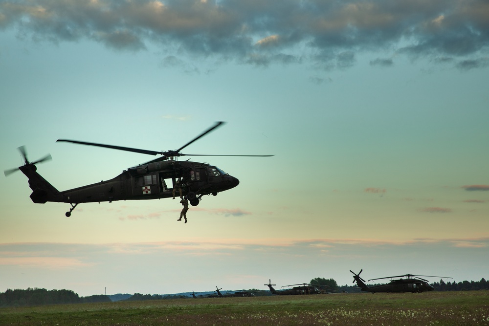 12th CAB conducts MEDEVAC exercises during aerial gunnery.