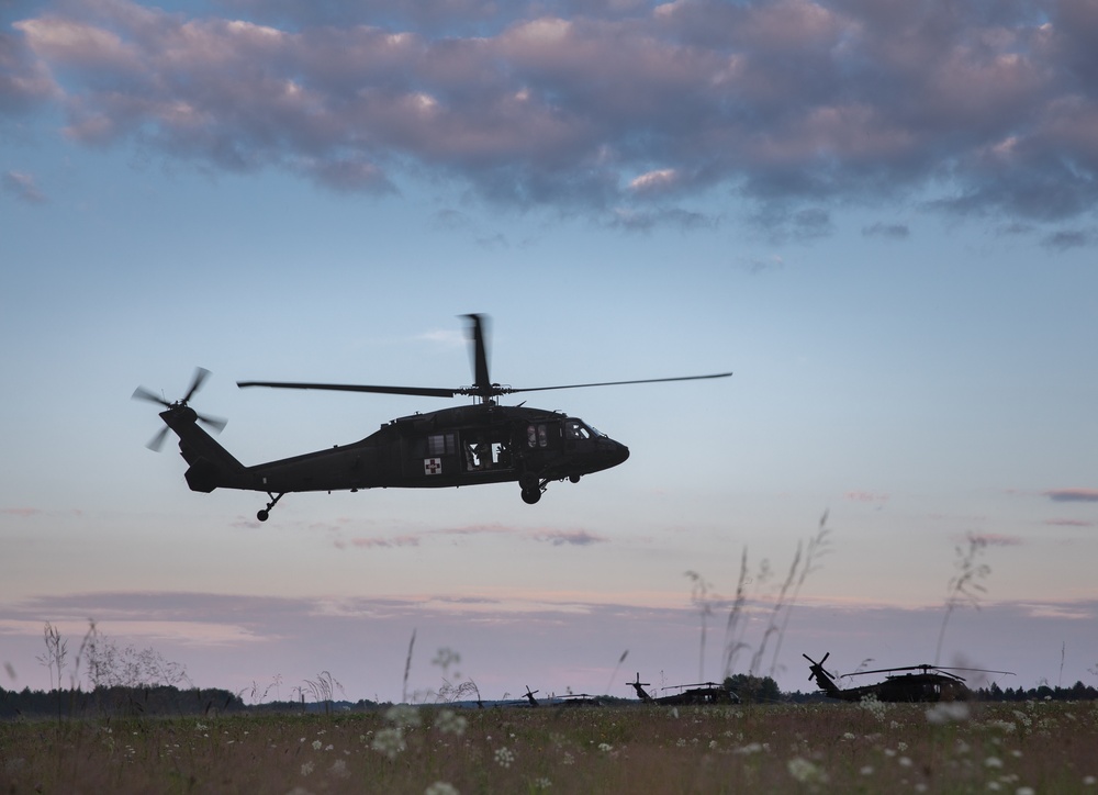 12th CAB conducts MEDEVAC exercises during aerial gunnery.